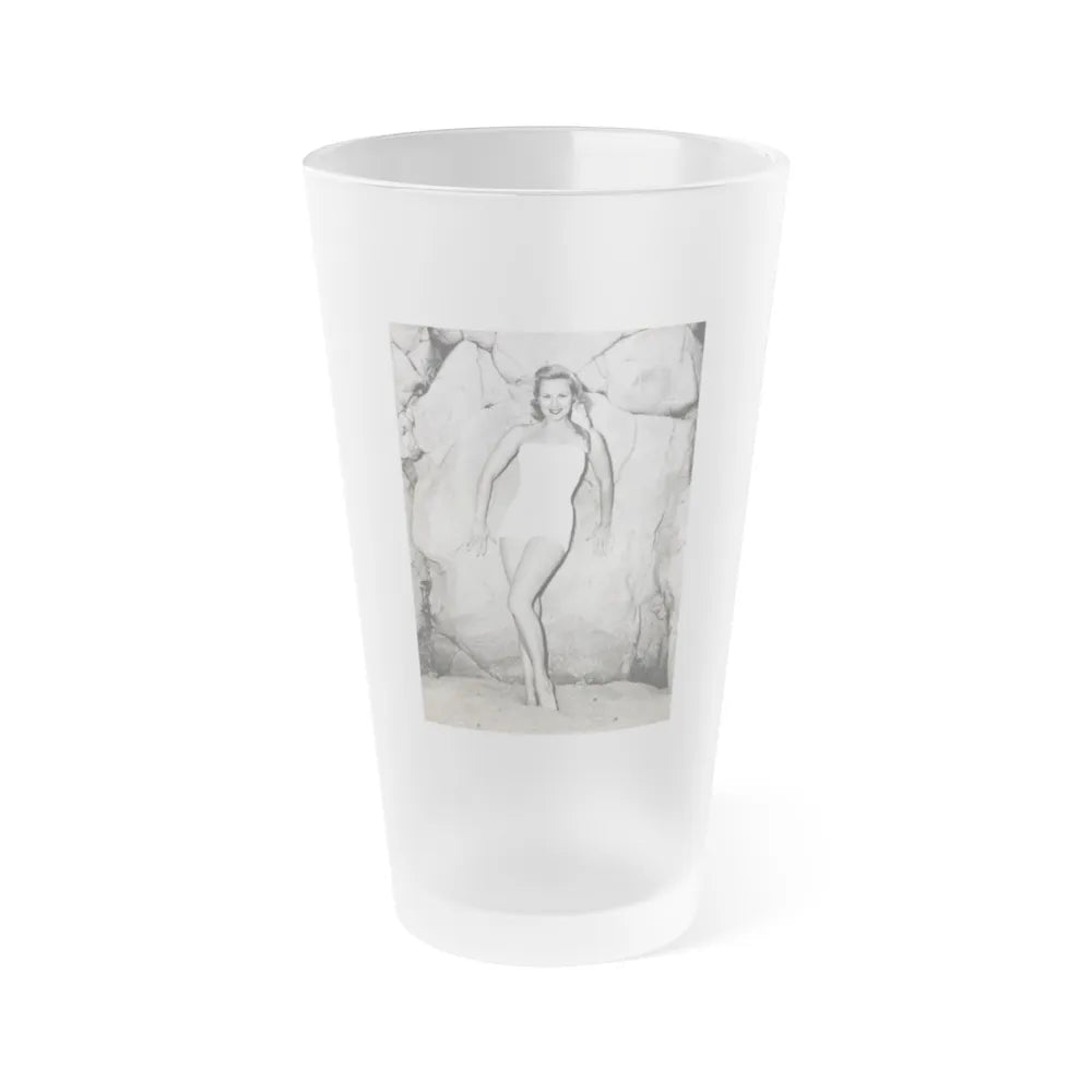 Virginia Mayo #199 (Vintage Female Icon) Frosted Pint Glass 16oz-16oz-Frosted-Go Mug Yourself