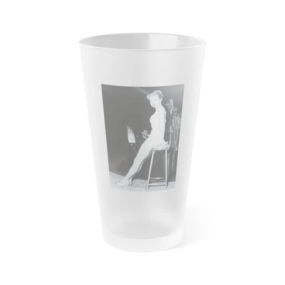 Virginia Mayo #201 (Vintage Female Icon) Frosted Pint Glass 16oz-16oz-Frosted-Go Mug Yourself