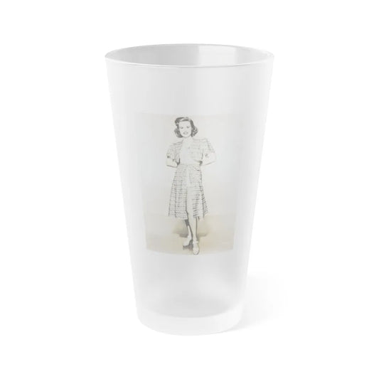 Virginia Mayo #202 (Vintage Female Icon) Frosted Pint Glass 16oz-16oz-Frosted-Go Mug Yourself