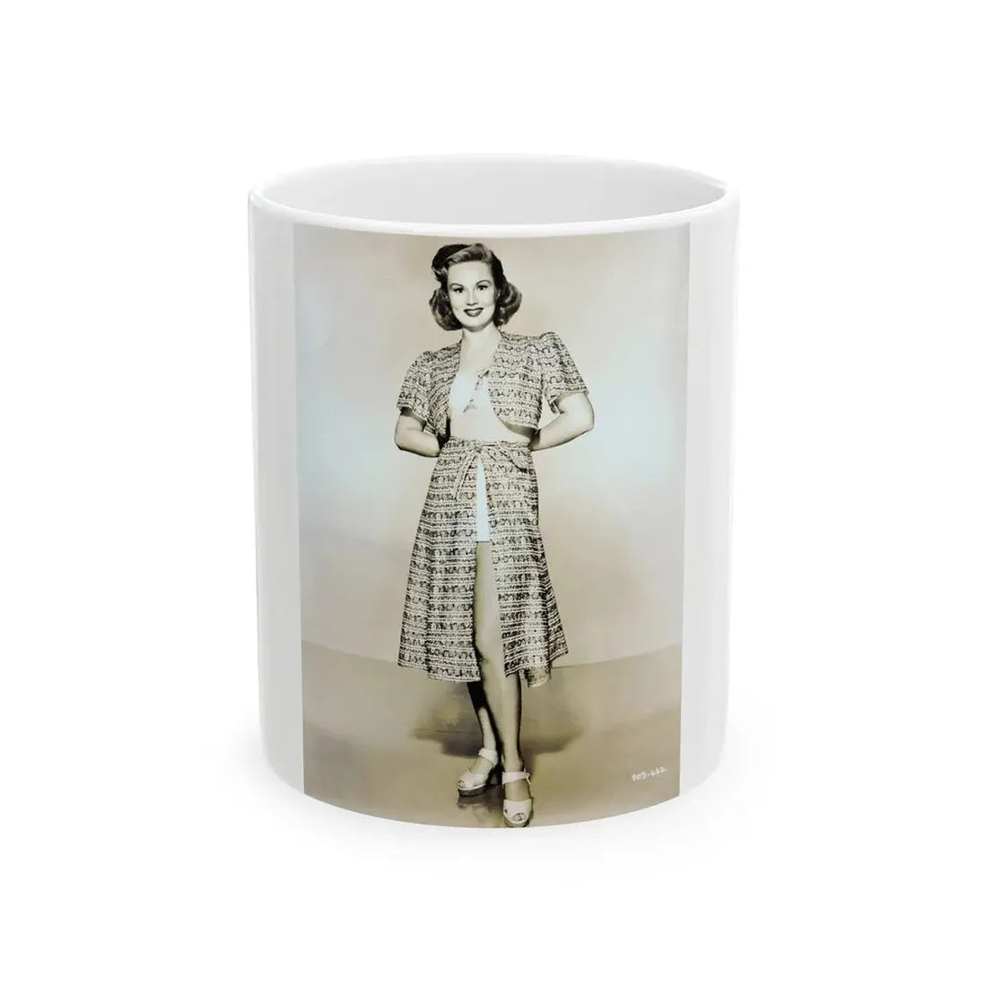 Virginia Mayo #202 (Vintage Female Icon) White Coffee Mug 11oz - Go Mug Yourself