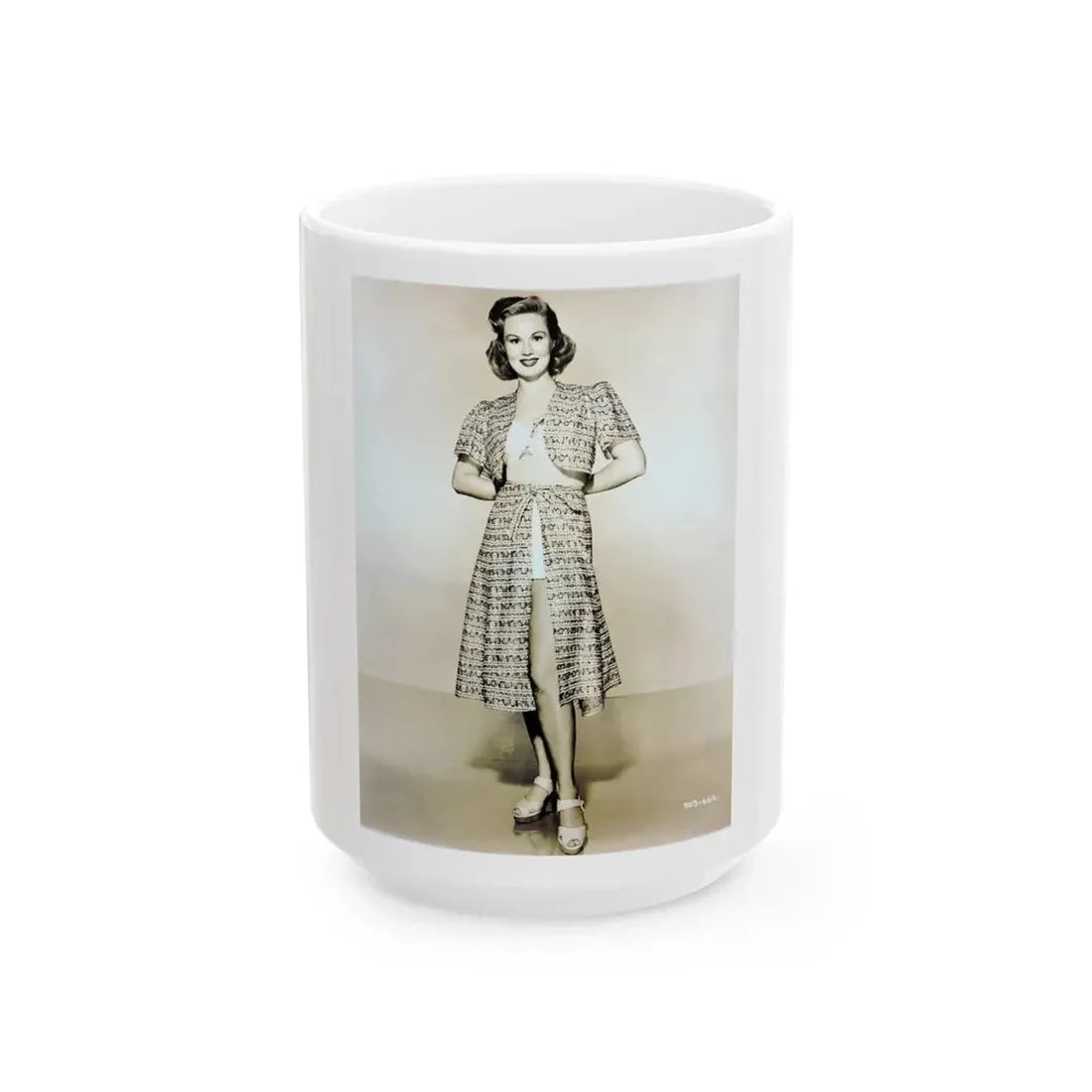 Virginia Mayo #202 (Vintage Female Icon) White Coffee Mug 15oz - Go Mug Yourself