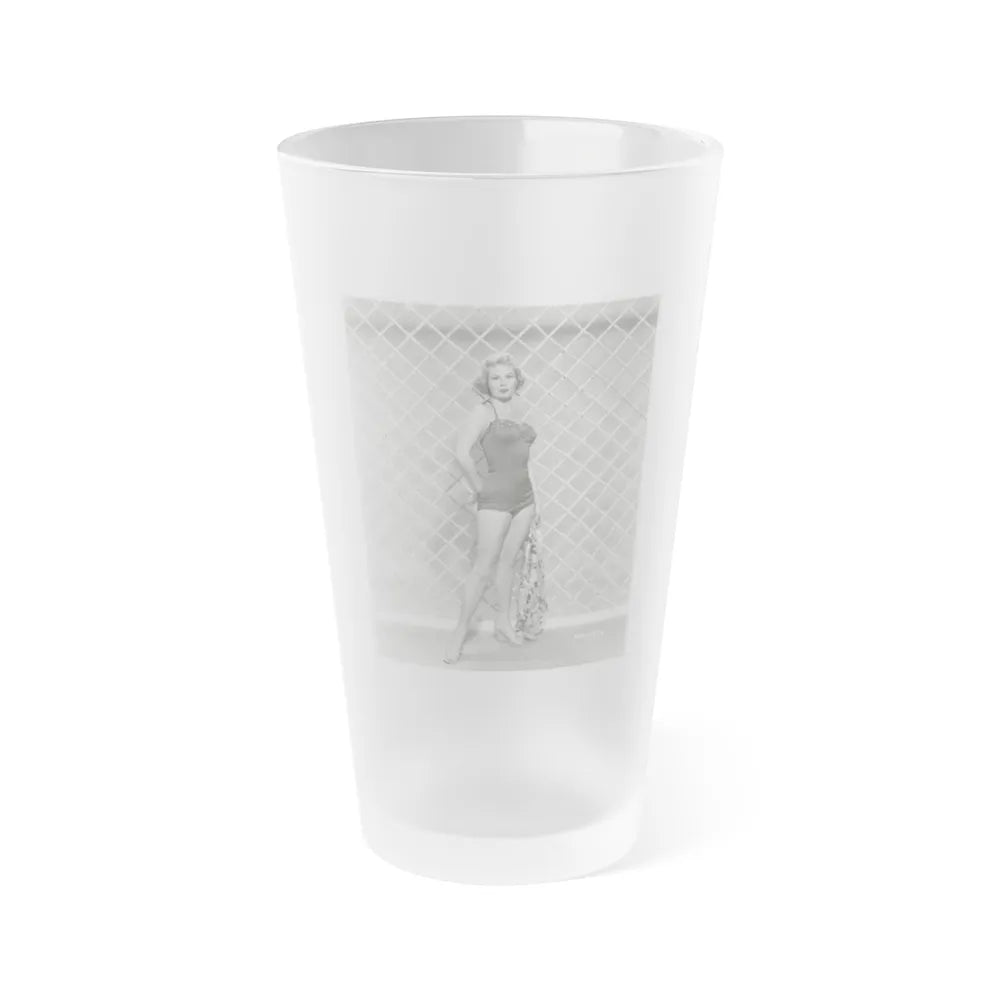 Virginia Mayo #205 (Vintage Female Icon) Frosted Pint Glass 16oz-16oz-Frosted-Go Mug Yourself