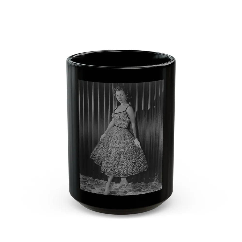 Virginia Mayo #206 (Vintage Female Icon) Black Coffee Mug-15oz-Go Mug Yourself