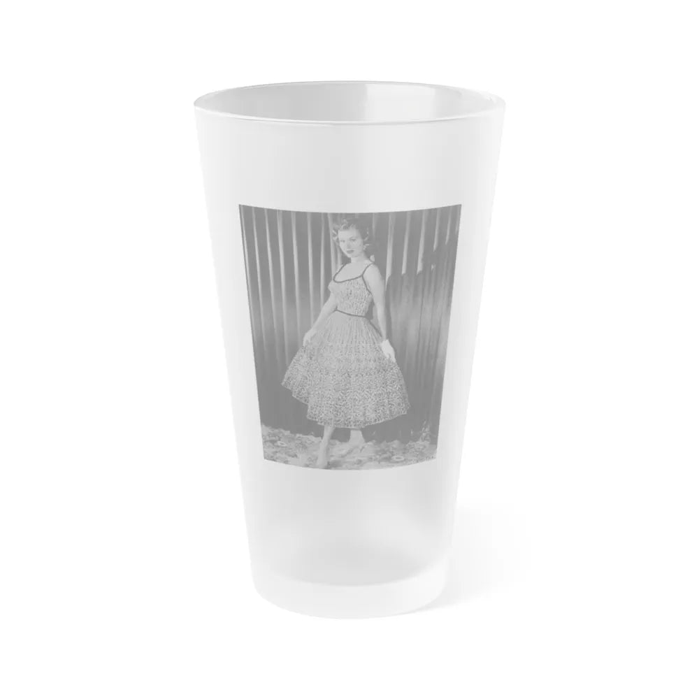 Virginia Mayo #206 (Vintage Female Icon) Frosted Pint Glass 16oz-16oz-Frosted-Go Mug Yourself