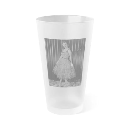 Virginia Mayo #206 (Vintage Female Icon) Frosted Pint Glass 16oz-16oz-Frosted-Go Mug Yourself