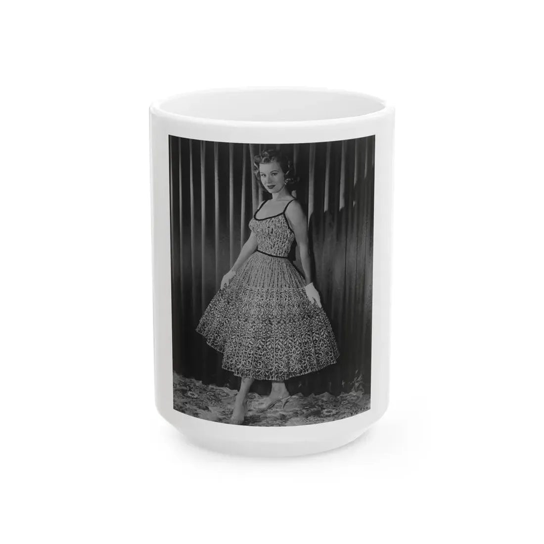 Virginia Mayo #206 (Vintage Female Icon) White Coffee Mug 15oz - Go Mug Yourself