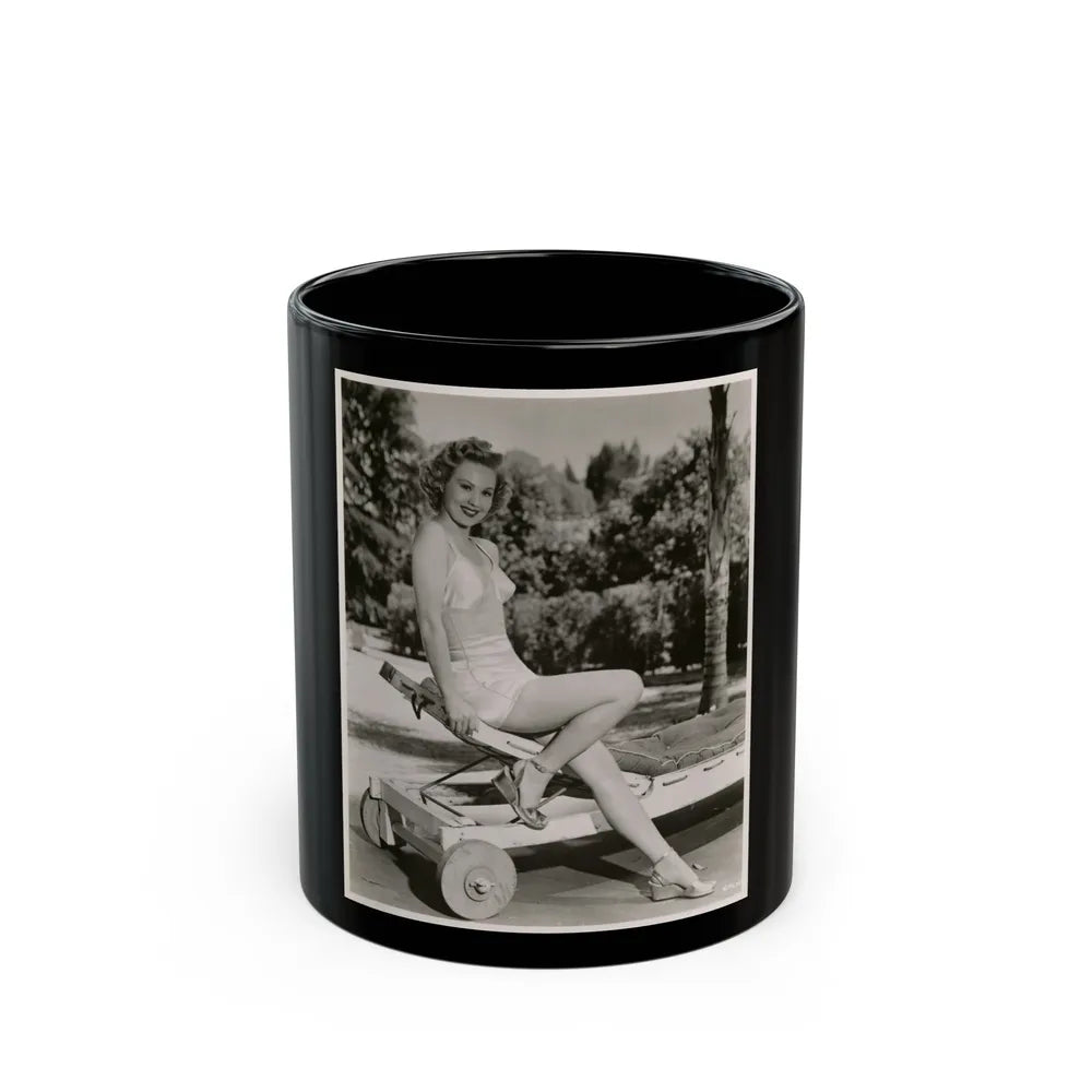 Virginia Mayo #208 (Vintage Female Icon) Black Coffee Mug-11oz-Go Mug Yourself