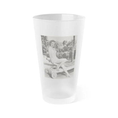 Virginia Mayo #208 (Vintage Female Icon) Frosted Pint Glass 16oz-16oz-Frosted-Go Mug Yourself