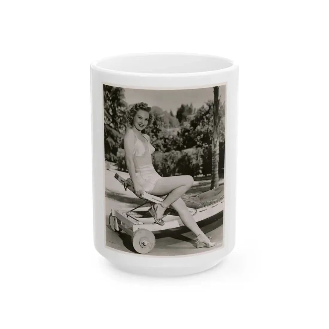 Virginia Mayo #208 (Vintage Female Icon) White Coffee Mug 15oz - Go Mug Yourself