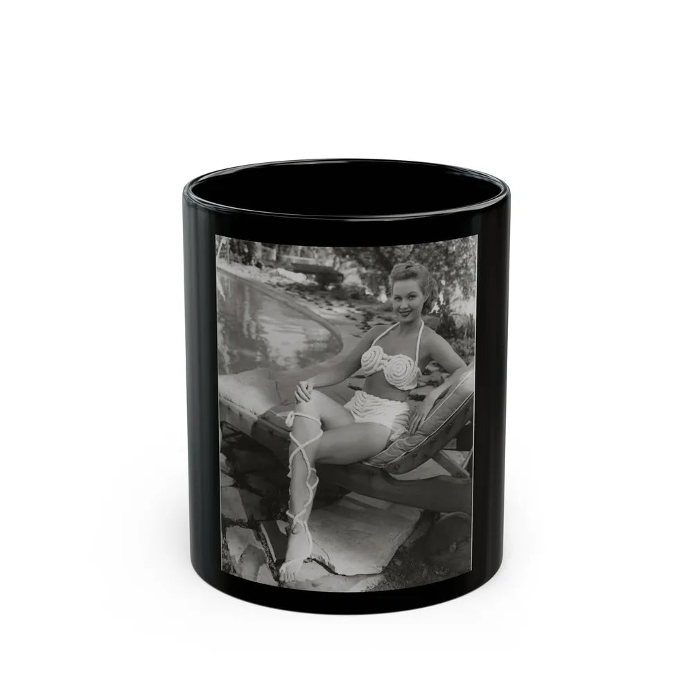 Virginia Mayo #209 (Vintage Female Icon) Black Coffee Mug-11oz-Go Mug Yourself