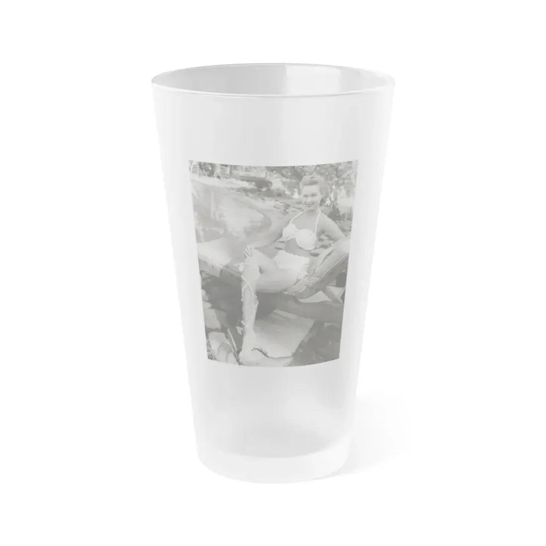 Virginia Mayo #209 (Vintage Female Icon) Frosted Pint Glass 16oz 16oz Frosted - Go Mug Yourself