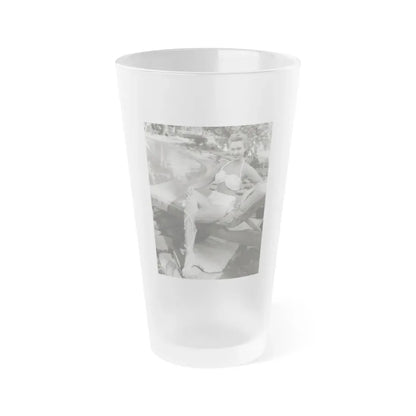 Virginia Mayo #209 (Vintage Female Icon) Frosted Pint Glass 16oz 16oz Frosted - Go Mug Yourself