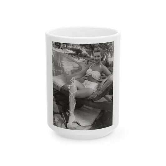 Virginia Mayo #209 (Vintage Female Icon) White Coffee Mug-15oz-Go Mug Yourself