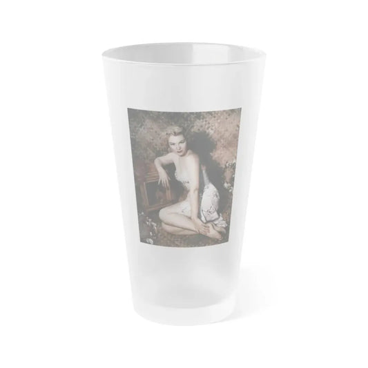 Virginia Mayo #210 (Vintage Female Icon) Frosted Pint Glass 16oz 16oz Frosted - Go Mug Yourself
