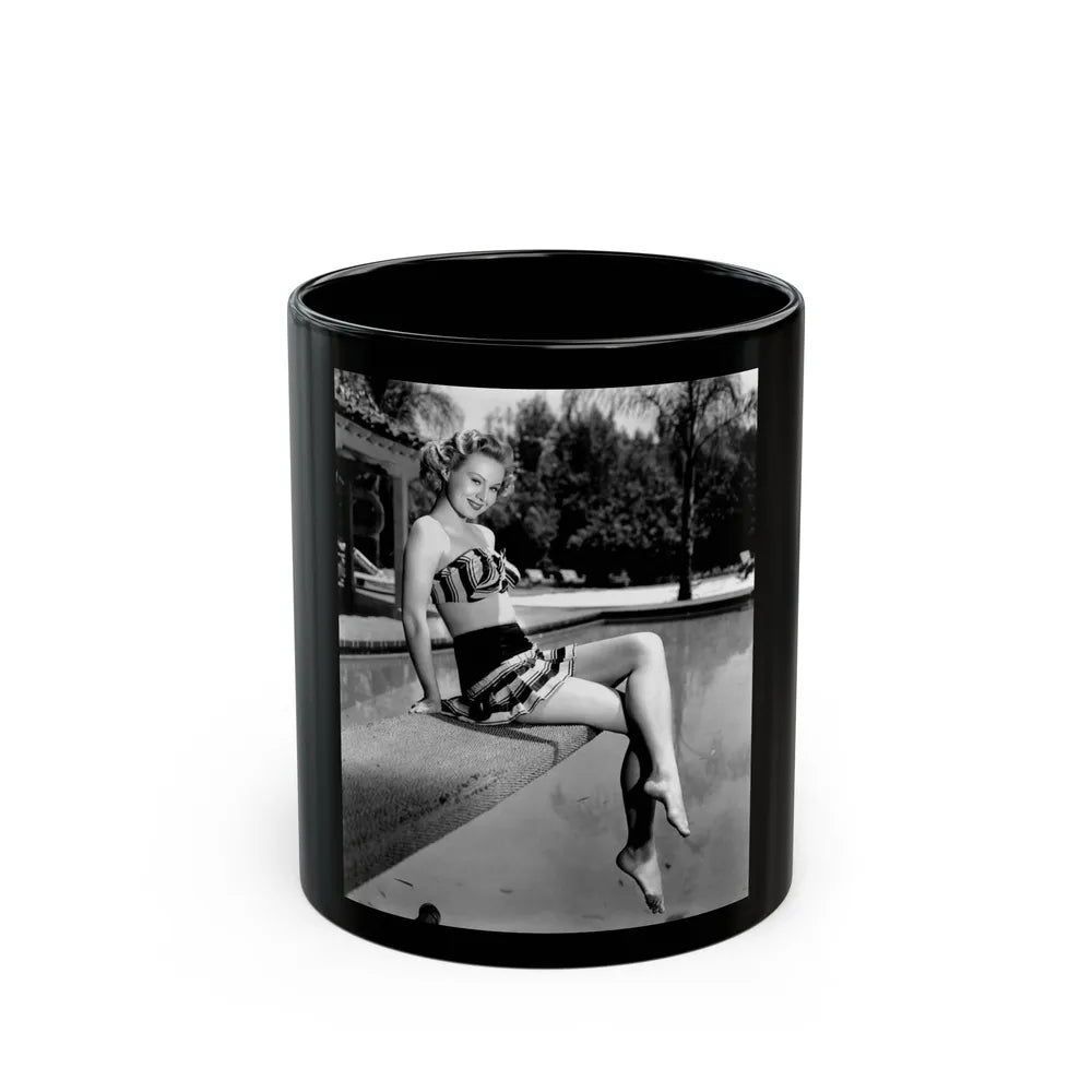 Virginia Mayo #211 (Vintage Female Icon) Black Coffee Mug-11oz-Go Mug Yourself