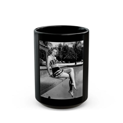 Virginia Mayo #211 (Vintage Female Icon) Black Coffee Mug-15oz-Go Mug Yourself