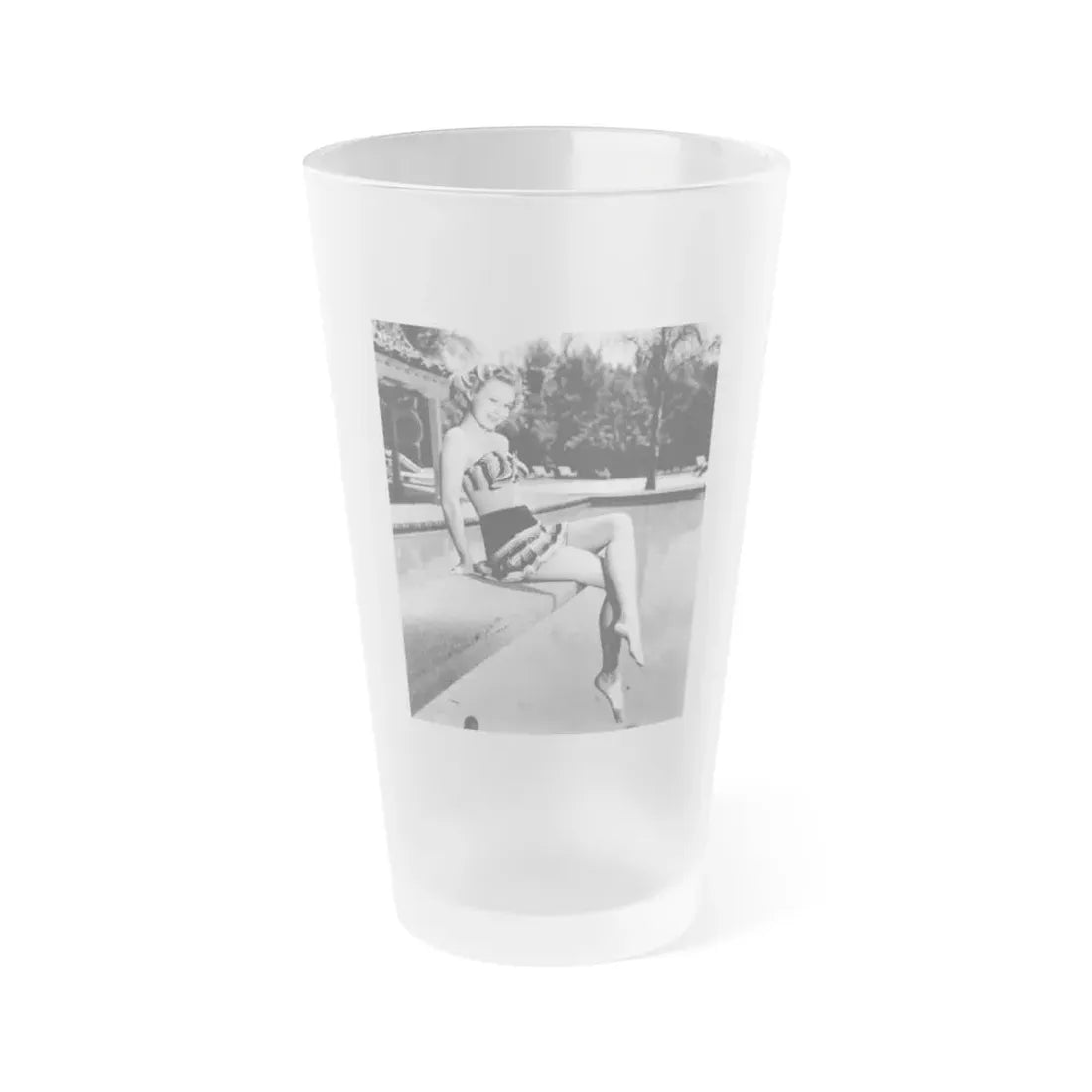 Virginia Mayo #211 (Vintage Female Icon) Frosted Pint Glass 16oz 16oz Frosted - Go Mug Yourself