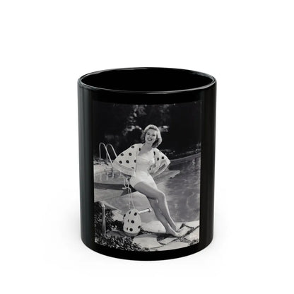 Virginia Mayo #212 (Vintage Female Icon) Black Coffee Mug-11oz-Go Mug Yourself