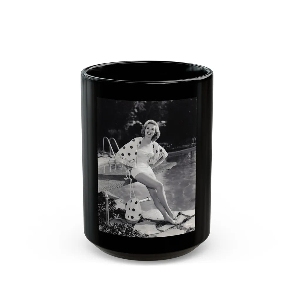 Virginia Mayo #212 (Vintage Female Icon) Black Coffee Mug-15oz-Go Mug Yourself