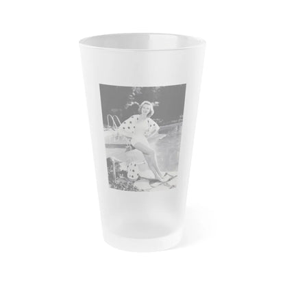 Virginia Mayo #212 (Vintage Female Icon) Frosted Pint Glass 16oz-16oz-Frosted-Go Mug Yourself