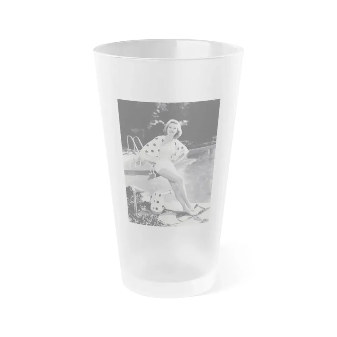 Virginia Mayo #212 (Vintage Female Icon) Frosted Pint Glass 16oz 16oz Frosted - Go Mug Yourself