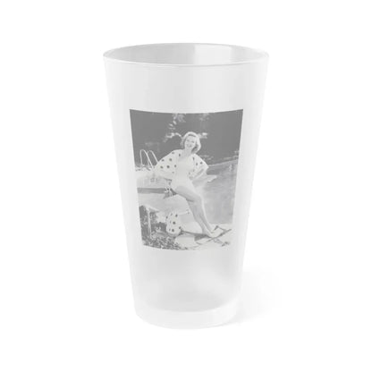 Virginia Mayo #212 (Vintage Female Icon) Frosted Pint Glass 16oz 16oz Frosted - Go Mug Yourself