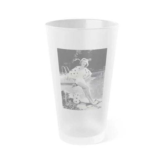 Virginia Mayo #212 (Vintage Female Icon) Frosted Pint Glass 16oz 16oz Frosted - Go Mug Yourself