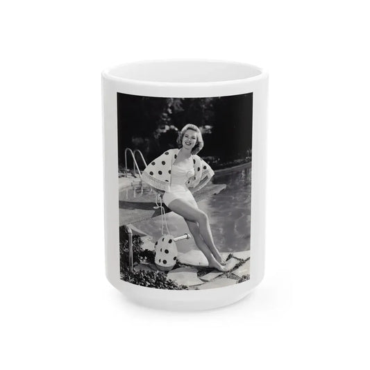 Virginia Mayo #212 (Vintage Female Icon) White Coffee Mug 15oz - Go Mug Yourself