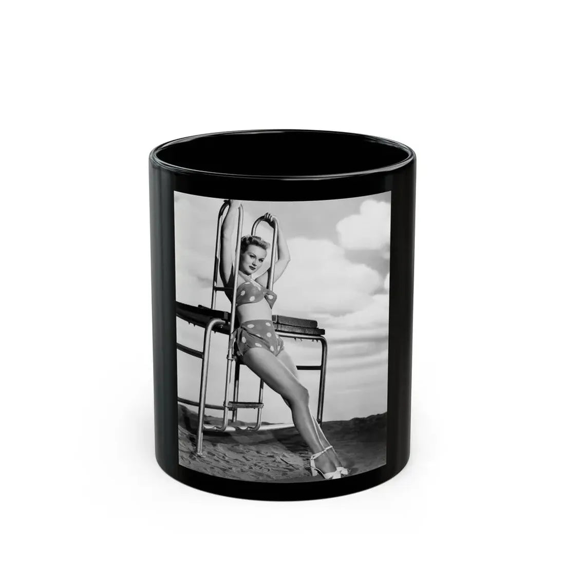Virginia Mayo #213 (Vintage Female Icon) Black Coffee Mug 11oz - Go Mug Yourself
