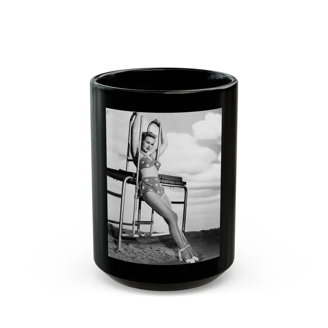 Virginia Mayo #213 (Vintage Female Icon) Black Coffee Mug 15oz - Go Mug Yourself