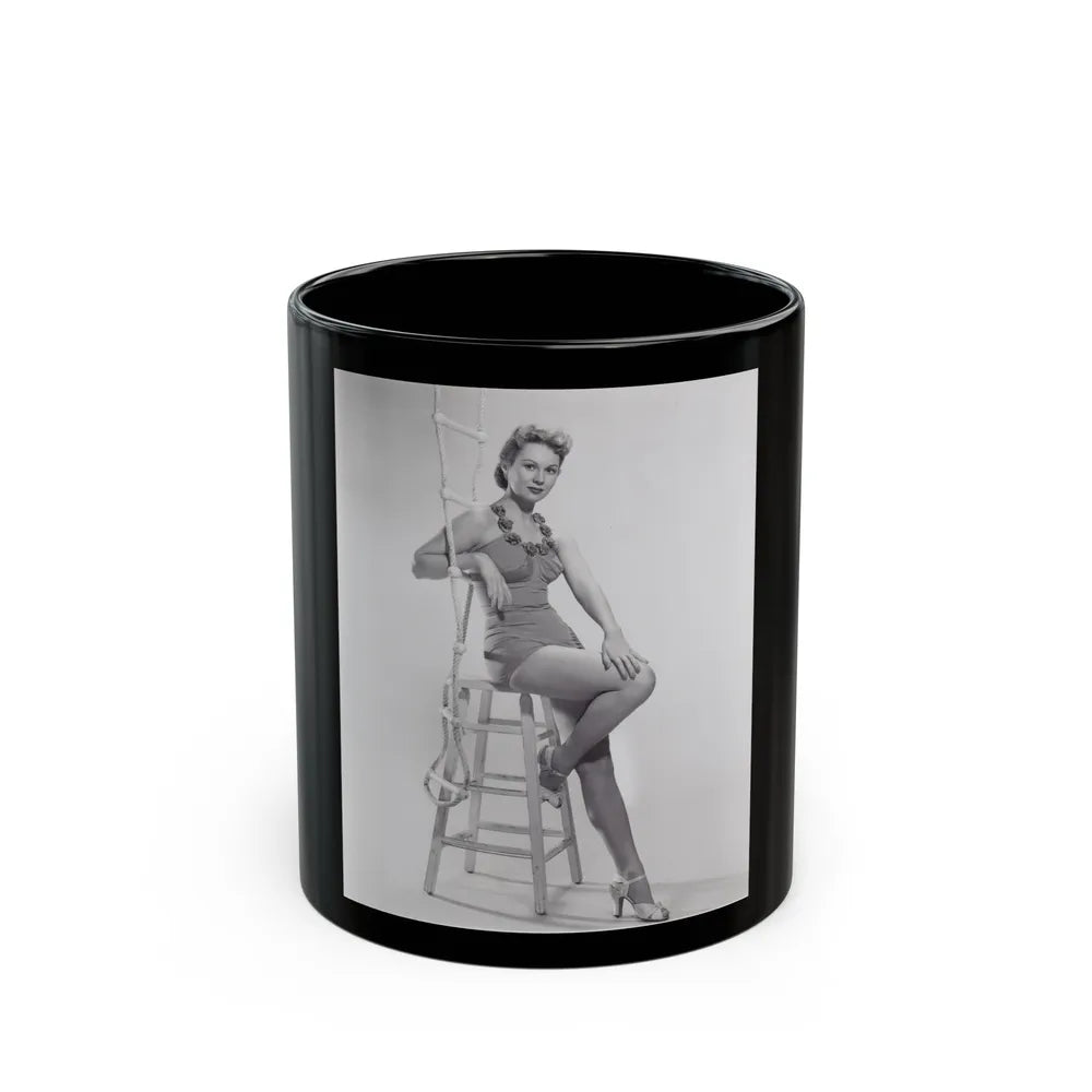 Virginia Mayo #215 (Vintage Female Icon) Black Coffee Mug-11oz-Go Mug Yourself