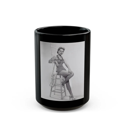 Virginia Mayo #215 (Vintage Female Icon) Black Coffee Mug-15oz-Go Mug Yourself