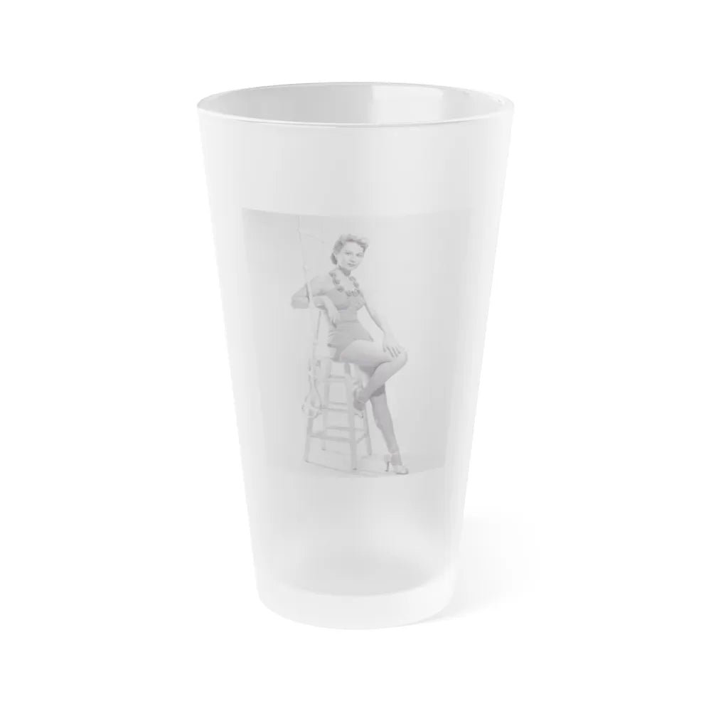 Virginia Mayo #215 (Vintage Female Icon) Frosted Pint Glass 16oz-16oz-Frosted-Go Mug Yourself