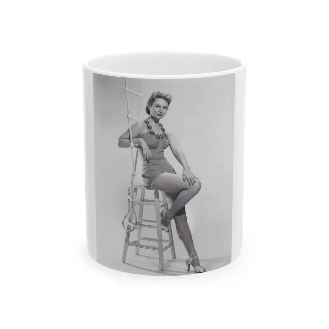 Virginia Mayo #215 (Vintage Female Icon) White Coffee Mug 11oz - Go Mug Yourself