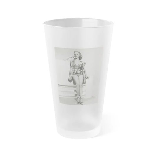 Virginia Mayo #217 (Vintage Female Icon) Frosted Pint Glass 16oz-16oz-Frosted-Go Mug Yourself