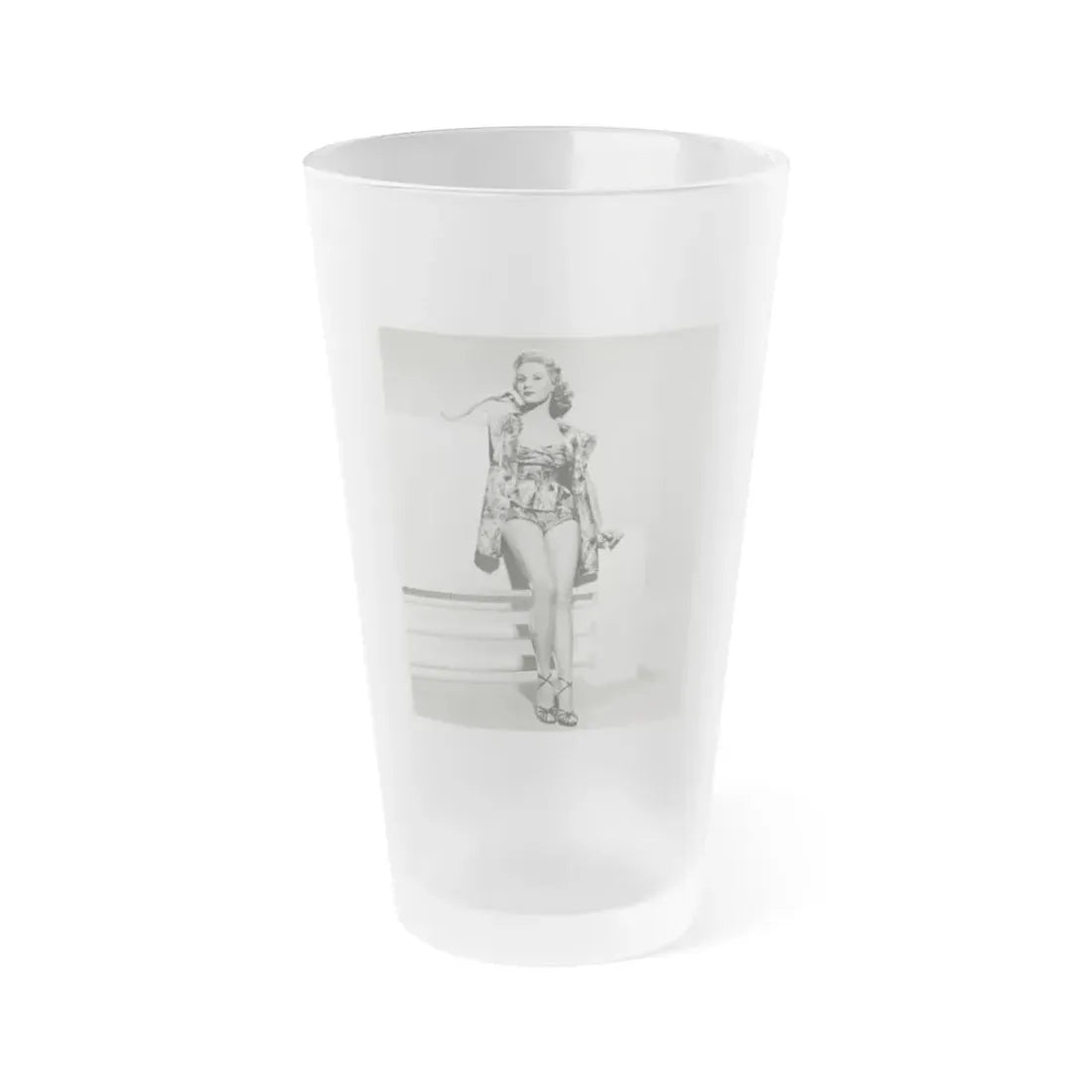 Virginia Mayo #217 (Vintage Female Icon) Frosted Pint Glass 16oz 16oz Frosted - Go Mug Yourself