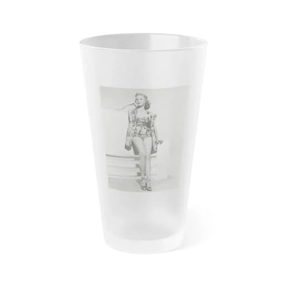 Virginia Mayo #217 (Vintage Female Icon) Frosted Pint Glass 16oz 16oz Frosted - Go Mug Yourself