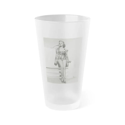 Virginia Mayo #217 (Vintage Female Icon) Frosted Pint Glass 16oz 16oz Frosted - Go Mug Yourself