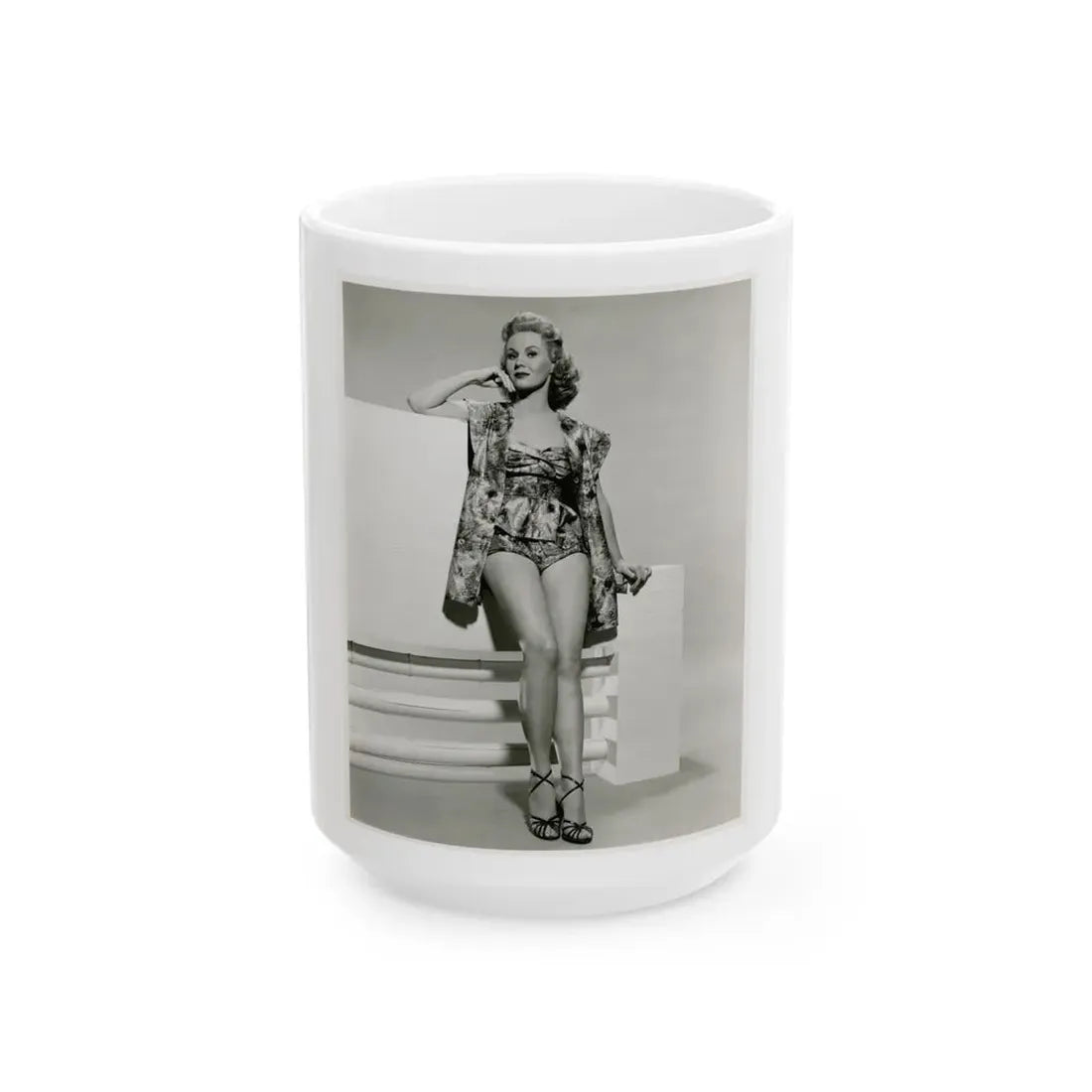 Virginia Mayo #217 (Vintage Female Icon) White Coffee Mug 15oz - Go Mug Yourself
