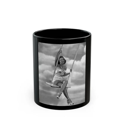 Virginia Mayo #218 (Vintage Female Icon) Black Coffee Mug-11oz-Go Mug Yourself