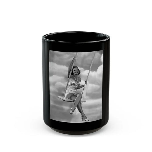 Virginia Mayo #218 (Vintage Female Icon) Black Coffee Mug-15oz-Go Mug Yourself