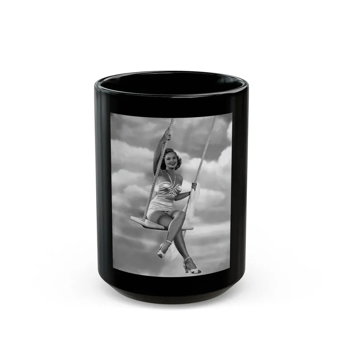 Virginia Mayo #218 (Vintage Female Icon) Black Coffee Mug 15oz - Go Mug Yourself