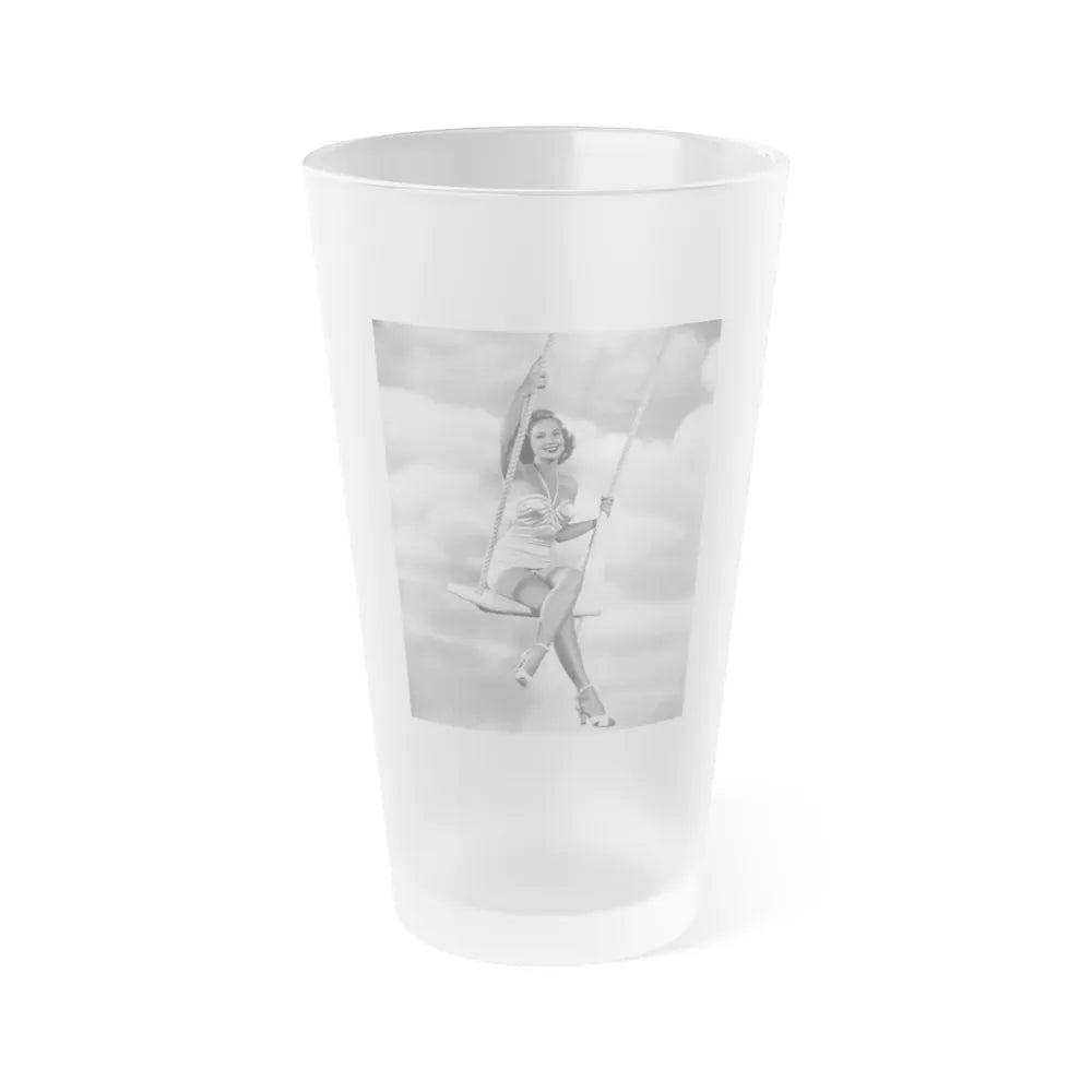 Virginia Mayo #218 (Vintage Female Icon) Frosted Pint Glass 16oz-16oz-Frosted-Go Mug Yourself