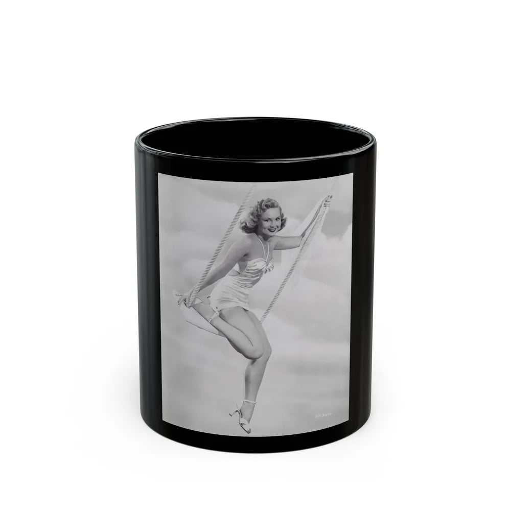 Virginia Mayo #219 (Vintage Female Icon) Black Coffee Mug-11oz-Go Mug Yourself