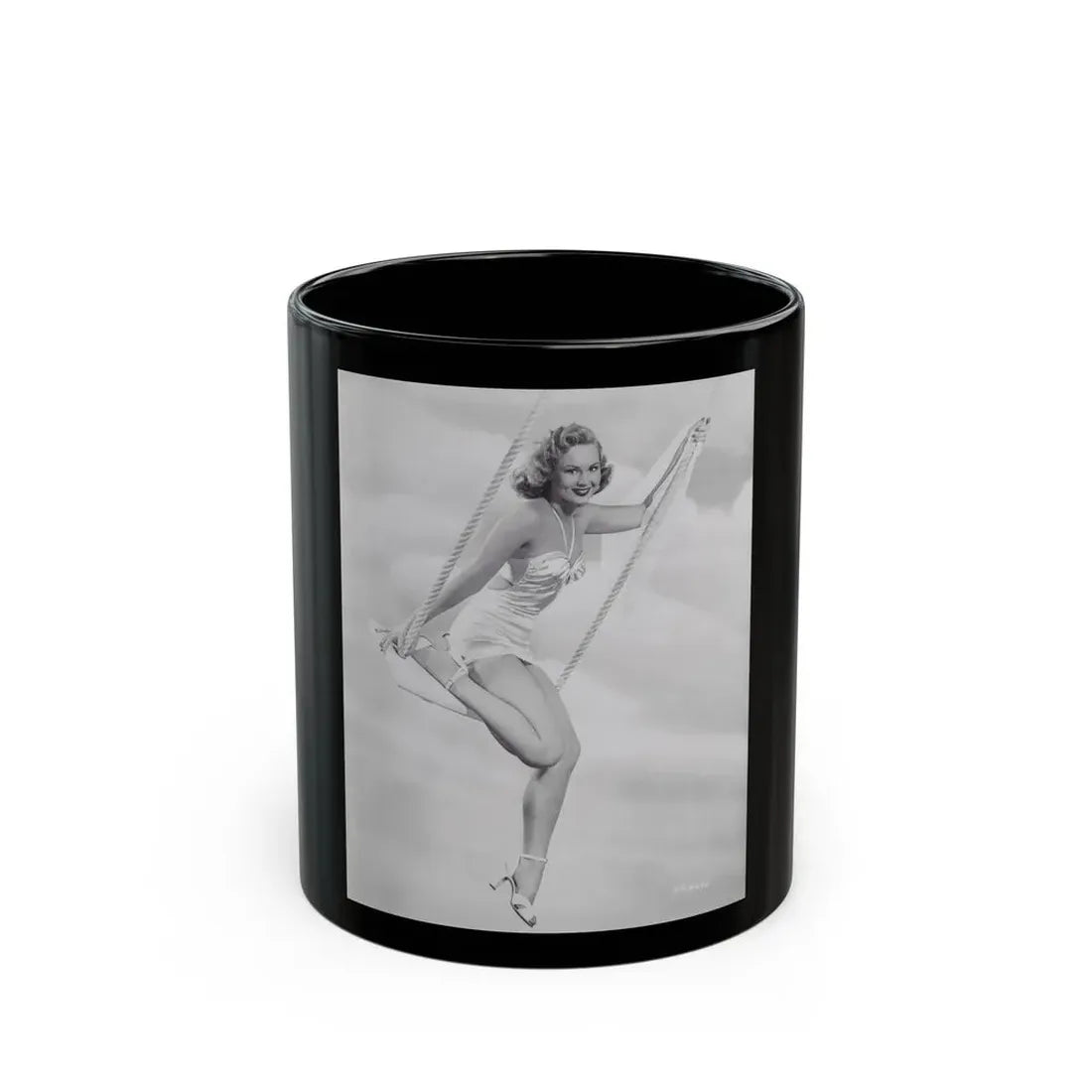 Virginia Mayo #219 (Vintage Female Icon) Black Coffee Mug 11oz - Go Mug Yourself