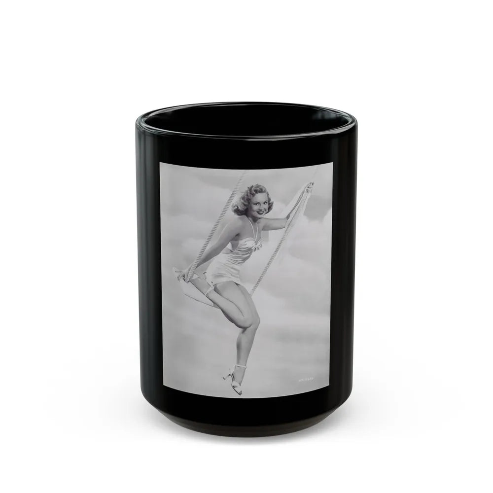 Virginia Mayo #219 (Vintage Female Icon) Black Coffee Mug-15oz-Go Mug Yourself