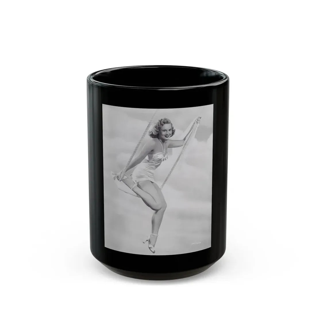 Virginia Mayo #219 (Vintage Female Icon) Black Coffee Mug 15oz - Go Mug Yourself