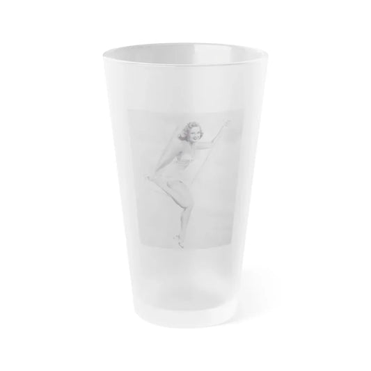 Virginia Mayo #219 (Vintage Female Icon) Frosted Pint Glass 16oz 16oz Frosted - Go Mug Yourself