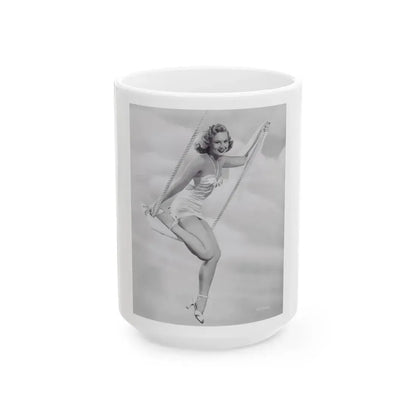 Virginia Mayo #219 (Vintage Female Icon) White Coffee Mug 15oz - Go Mug Yourself