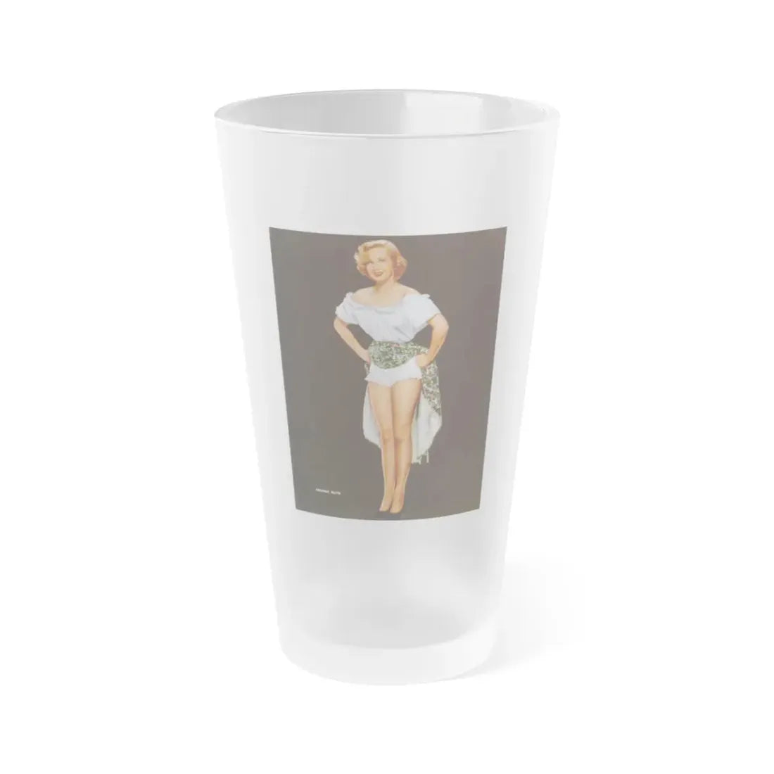 Virginia Mayo #222 - Photoplay Pin-Ups Magazine Issue #01 (Vintage Female Icon) Frosted Pint Glass 16oz 16oz Frosted - Go Mug Yourself